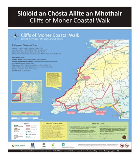 cliffs of moher map